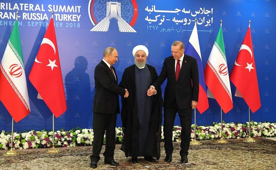 poetin erdogan rouhani teheran 2018